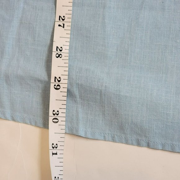 True Measure Tunic Shirt, Men L, Blue, Linen/Cotton Blend, Short Sleeve, EUC - Picture 12 of 13